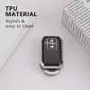 Keycare TPU Key Cover Compatible for Glanza, Urban Cruiser Hyryder Smart Key | TP05 Silver Black